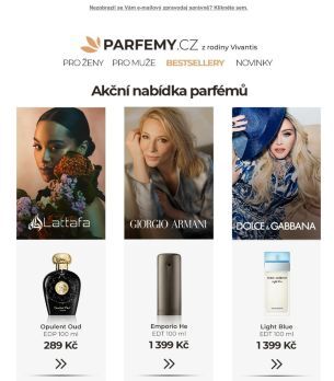 Parfémy Lattafa, Armani a Dolce & Gabbana za skvělé ceny ♥