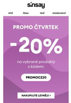 💜 Promo čtvrtek -20% 💜