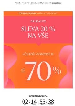 20% sleva na vše včetně VÝPRODEJE!