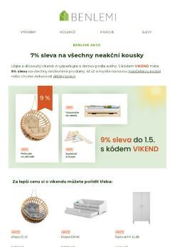 🌞 Víkendová sleva 9 % na neakční kousky