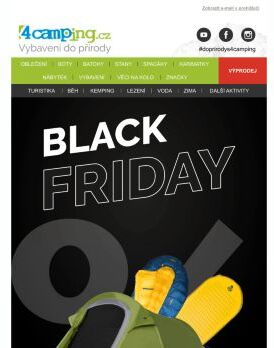 ➡ AKCE - stany, spacáky, batohy a další vybavení v Jarním Black Friday