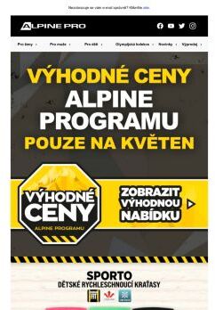 Pouze v květnu výhodné ceny ALPINE PROgramu