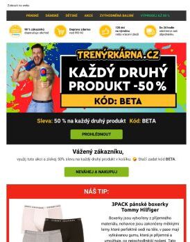 50% sleva na každý druhý produkt 😍