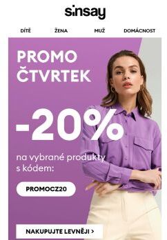 💜 Promo čtvrtek -20% 💜