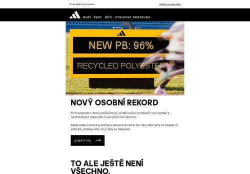 Nový osobní rekord: 96 % recyklovaného polyesteru. To ale ještě není všechno.