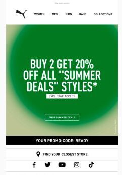 Exclusive: BUY 2 to GET 20% OFF* Fresh Styles