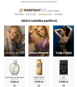 Parfémy Tom Ford, Armani a Paco Rabanne za skvělé ceny ♥