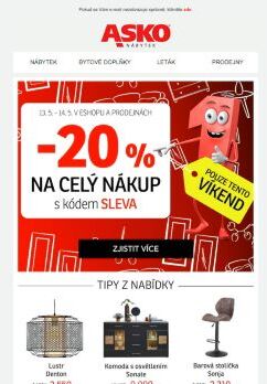 Už zítra SLEVA -20 % na celý nákup!