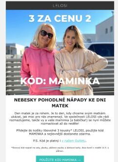 3 za 2 promo akce ke Dni matek!