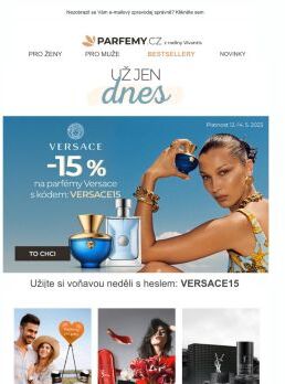 ❗ Už jen dnes 15% sleva na parfémy Versace »