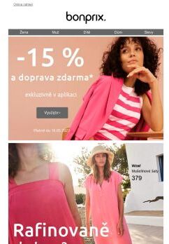 Exkluzivně pro Vás: 15% sleva + poštovné zdarma