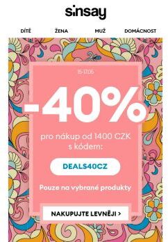 🔴 -40% při nákupu nad 1400 CZK 🔴 Kód: DEALS40CZ