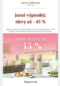 Jarní výprodej:  slevy až - 45 %