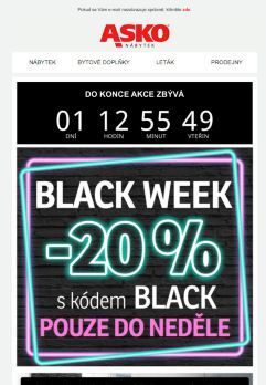 BLACK WEEK -20 % v plném proudu