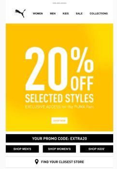 Exlusively For You: 20% OFF* Selected Items