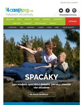 ➡ Spacáky - 550 modelů spacáků, vše skladem