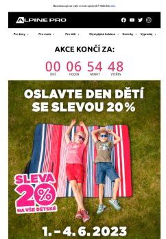 Pouze do půlnoci! SLEVA 20 % na vše dětské!