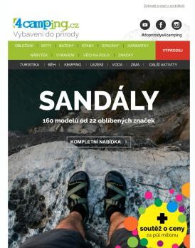 ➡ Pestrý výběr sandálů pro každého – městské, turistické i žabky + soutěž