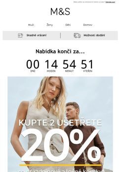 Končí dnes: Kupte dva, ušetřete 20 %