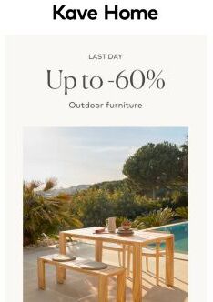 Last day! Up to -60% on outdoor furniture