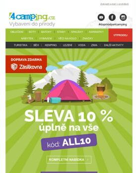 ➡ SLEVA na vše + DOPRAVA ZDARMA se ZÁSILKOVNOU