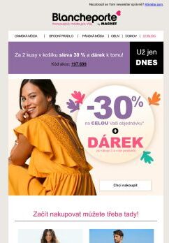 Haló! -30 % + dárek k nákupu od 2 ks už jen dnes