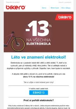 🤩 Sleva 13 % na všechna elektrokola! ⚡💥