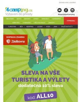 ➡ SLEVA na vše na turistiku a výlety  + DOPRAVA ZDARMA se ZÁSILKOVNOU