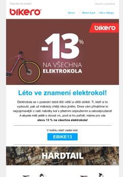 🤩 Sleva 13 % na všechna elektrokola! ⚡💥