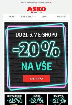 Pozor, pozor -20 % na VŠE!