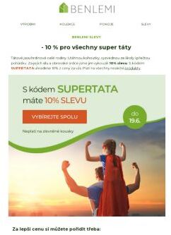 🦸‍♂️ 10% sleva pro všechny super táty