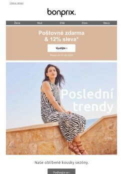 Poslední den: 12% sleva a poštovné zdarma