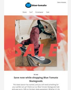 SALE: Blue Tomato Skategoods