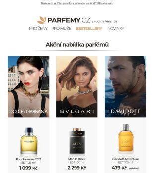 Parfémy Dolce & Gabbana, Bvlgari a Davidoff za skvělé ceny ♥