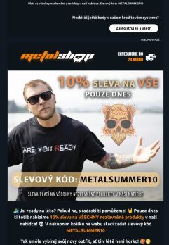 10% SLEVA NA VŠE pouze dnes! 💀