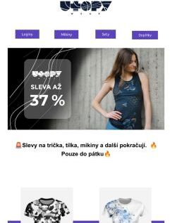 Pozor - slevy až 37% na trička, tílka, podprsenka , mikiny a další...