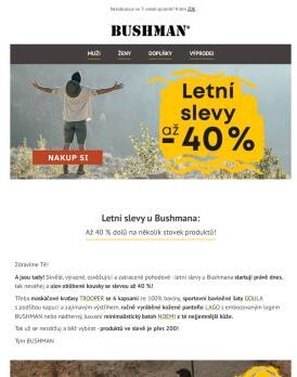 Letní slevy až -40 % startují.