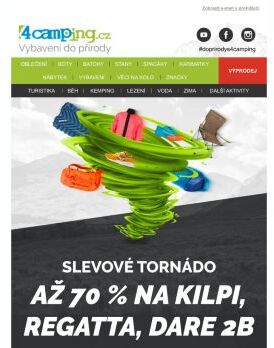 ➡ Až 70 % na Kilpi, Regatta, Dare 2b - Slevové tornádo ještě nekončí