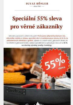 Speciální 55% sleva pro věrné zákazníky