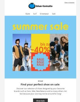 Summer Sale: Save up to -50% on shoes