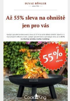 Až 55% sleva na ohniště jen pro vás