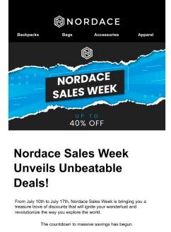 ⏳⚡️ Tick Tock! Nordace Sales Week Countdown