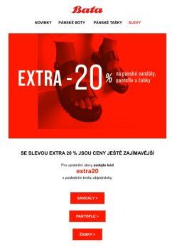 📢 Sandály, pantofle i žabky s extra slevou 20 %