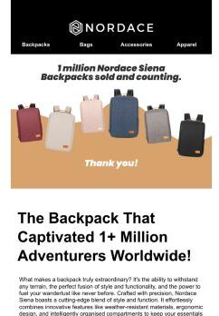 🔥1+ Million Nordace Siena Backpacks Sold & Counting!