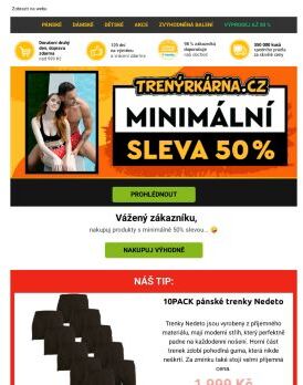 🤩 Minimální sleva 50 % 🤩