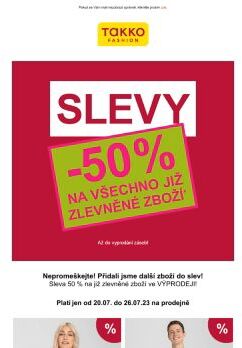 Ušetřete s dodatečnou slevou 50 % na již zlevněné zboží!