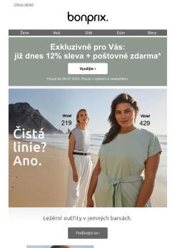 12% sleva + poštovné zdarma | Čistá linie? Ano.