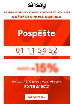 Pouze do ZÍTRA 👉 navíc -15% na výprodej 📢