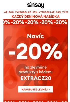 Nyní navíc [ -20 % ] na CELÝ VÝPRODEJ 🚨