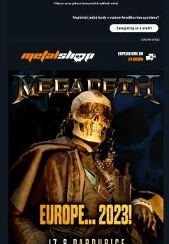 Koncert MEGADETH se blíží, vybav se! 🧡